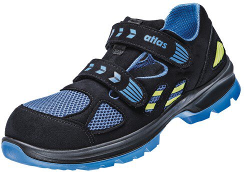Sandale ESD FLASH 4600, W14, S1, Mesh, unisexe, noir/bleu royal/jaune fluo, taille 49 #zoom-1