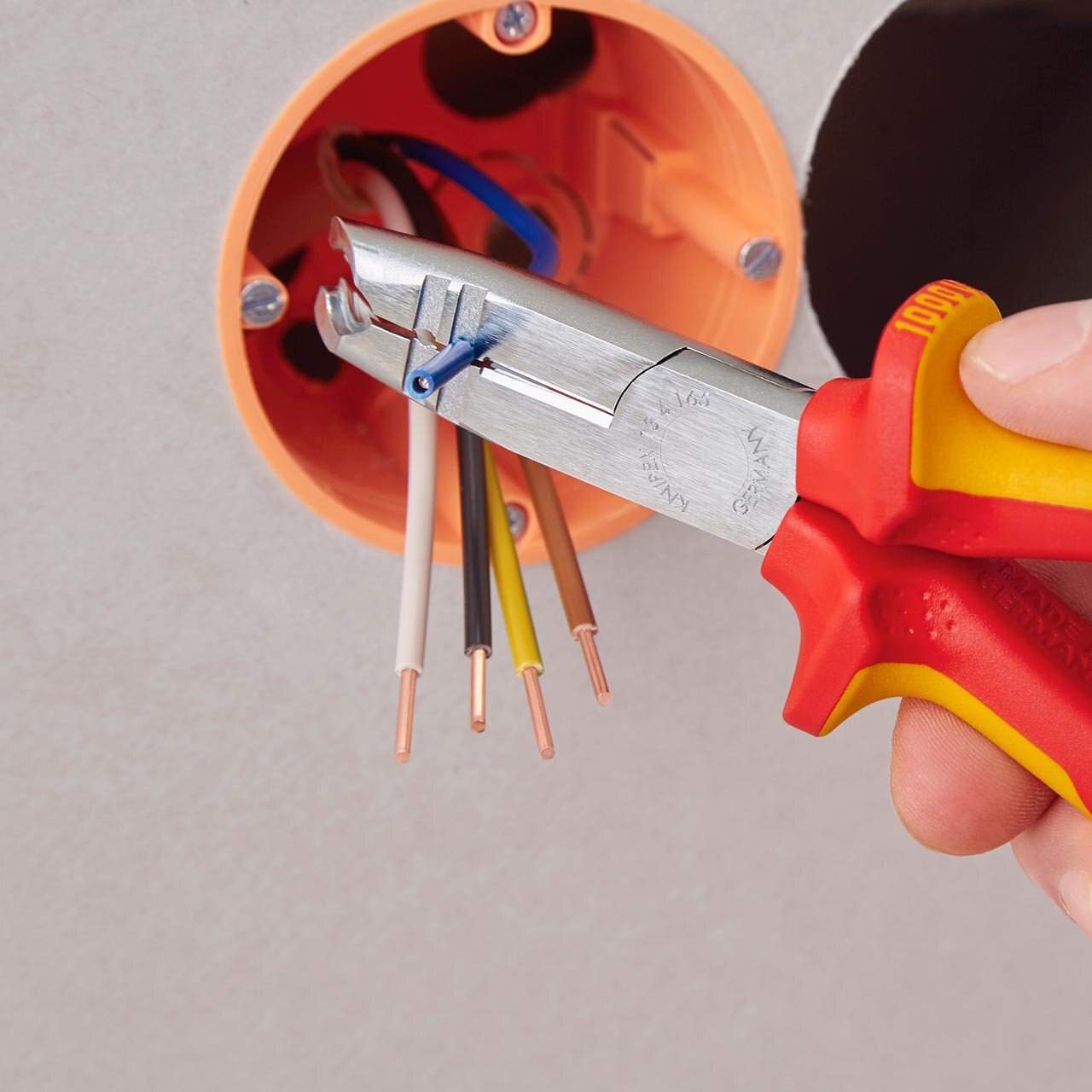 Stripping pliers, chrome-plated, insulated, 165 mm #zoom-4
