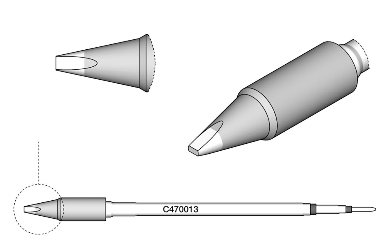 Lötspitze meißelförmig, 2 x 0,9 mm, C470013 #zoom-2