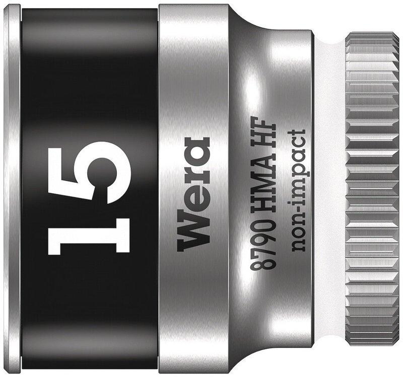 Socket with 1/4" drive with holding function, 15 x 23 mm #1