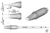 punta di saldatura a forma di scalpello, 6 x 1,3 mm #thumbnail-1