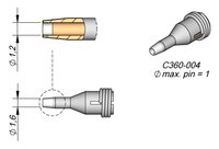 Ugello di dissaldatura D: 1,2 mm, foro passante #thumbnail-1