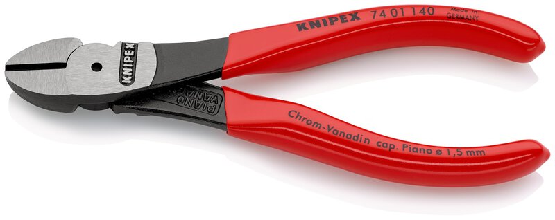 Power side cutters covered with plastic, black atramentized, 140 mm (SB card/blister) #1