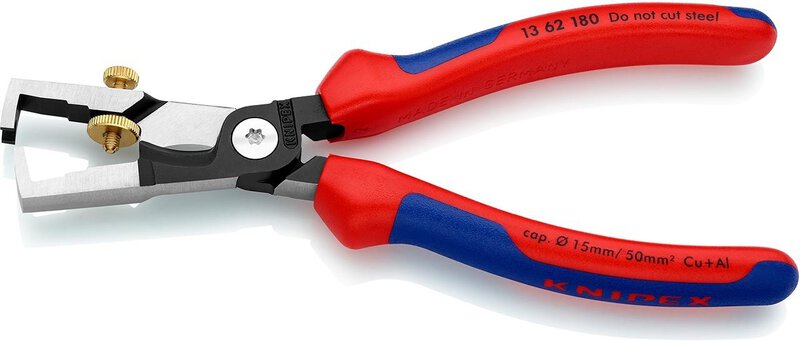 StriX® Abisolierzangen mit Kabelschere, schwarz atramentiert, 180 mm #2