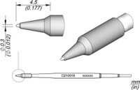Soldeerstift voor T210-A / T210-NA, puntig, recht, C210016 #thumbnail-1