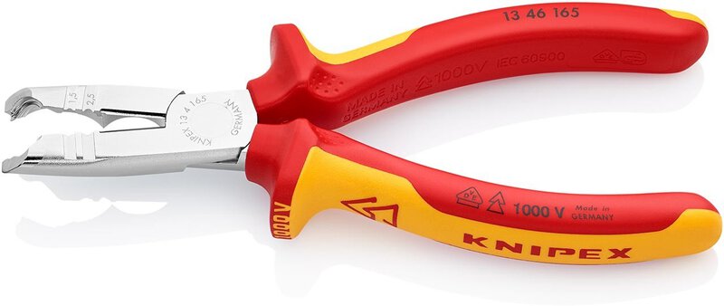 Stripping pliers, chrome-plated, insulated, 165 mm #3