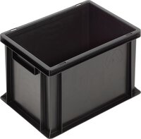 ESD Behälter New Box NB MC, Griffleisten, schwarz, 400 x 300 x 270 mm #thumbnail-1