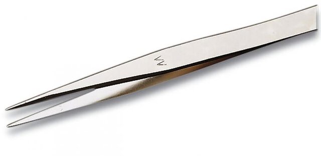 Weller AAZ Precision Tweezers With Medium-Pointed Tips, Nickel-Plated