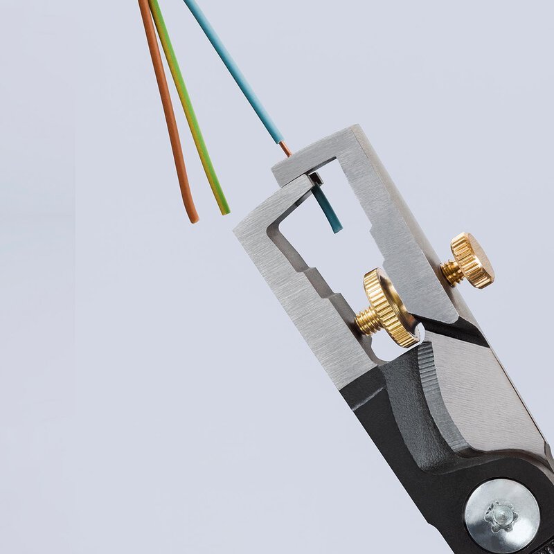 StriX® Abisolierzangen mit Kabelschere, schwarz atramentiert, 180 mm #5