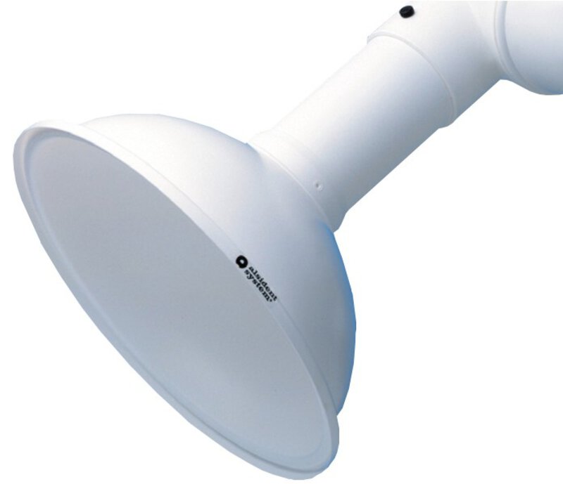 Hotte aspirante ronde DN100, D = 385 mm, PP blanc