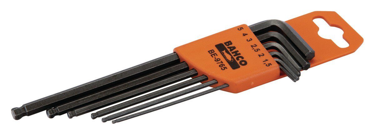 Winkelschraubendreher-Satz, Sechskant mit Kugelkopf, phosphatiert, 1,5 mm bis 5 mm, 6-teilig #zoom-1