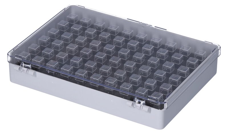 ESD SMD Sortimentskasten mit 60 Dosen und Schaumstoffraster #3