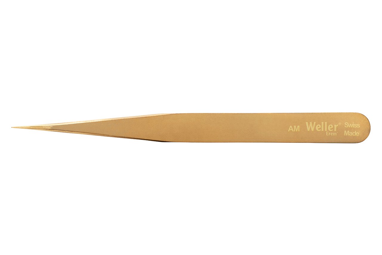AM precision tweezers fine, straight tips, brass, 127 mm #zoom-4