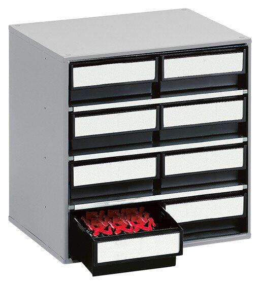 ESD-Schubladenmagazin, 8 Schubladen, 400x300x395 mm, schwarz #zoom-1