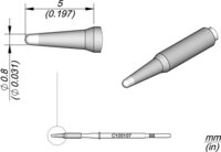 Lötspitze konisch, D: 0,8 mm, gerade, rund, C105107 #thumbnail-1