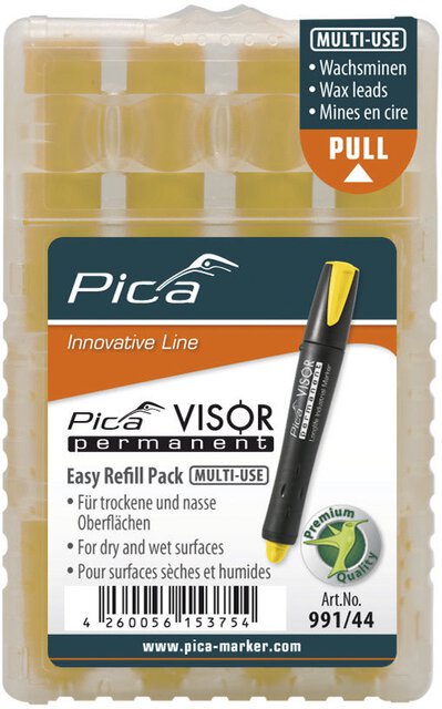 VISOR permanent refill set, yellow