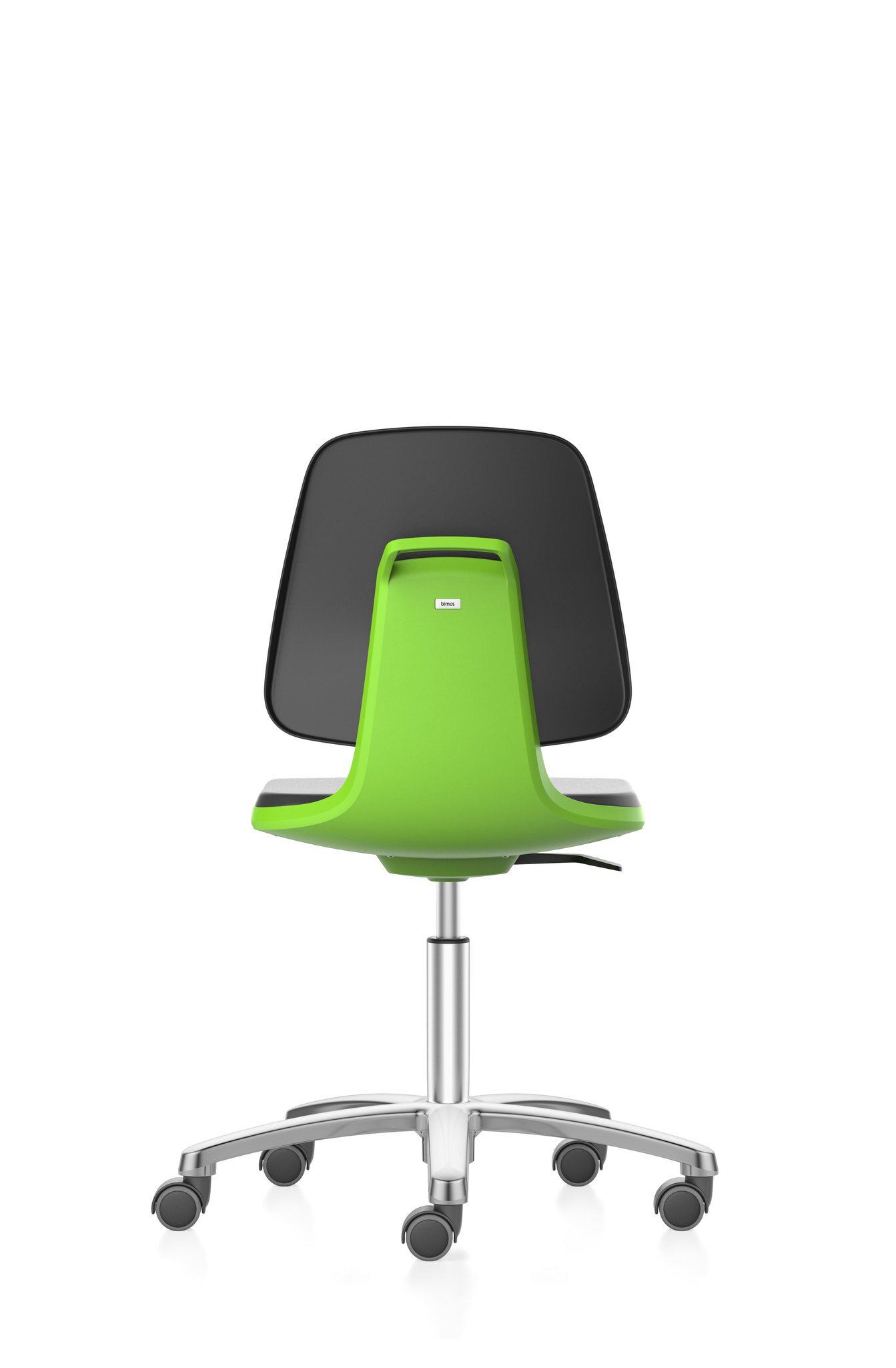 LABSIT 2 sedia girevole da laboratorio, con rotelle, ecopelle Magic verde #zoom-2