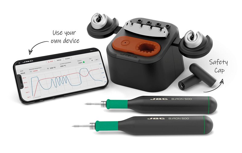 Stazione di saldatura B-Iron 500 Dual con 2x B.500 Tool, senza display portatile