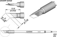 Panne à souder en forme de couteau, 6x 0,1 mm, C245940 #thumbnail-1