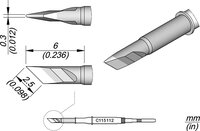 Panne à souder en forme de lame, 2,5 x 0,3 mm #thumbnail-1