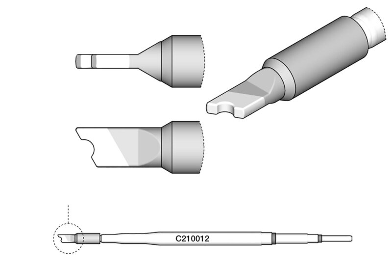 Lotdepotspitze für T210-A / T210-NA, klingenförmig, C210012 #2