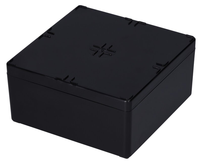 ESD Stapeldose mit Stülpdeckel, Unterteilung (Höhe): 46 mm, 115 x 115 x 55 mm