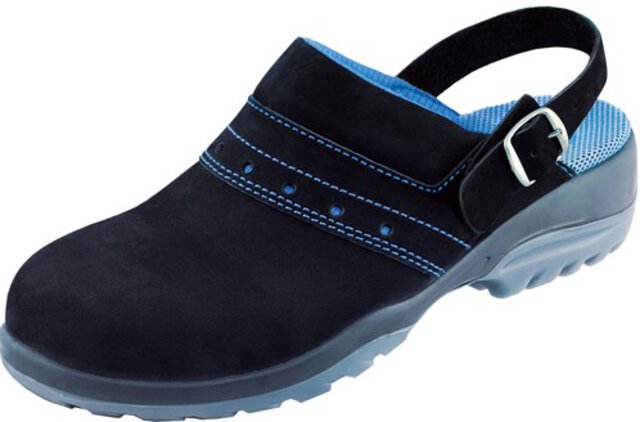 ESD klompen GX 390 zwart, SB, nubuck leer, dames, zwart/royal blauw, maat 41