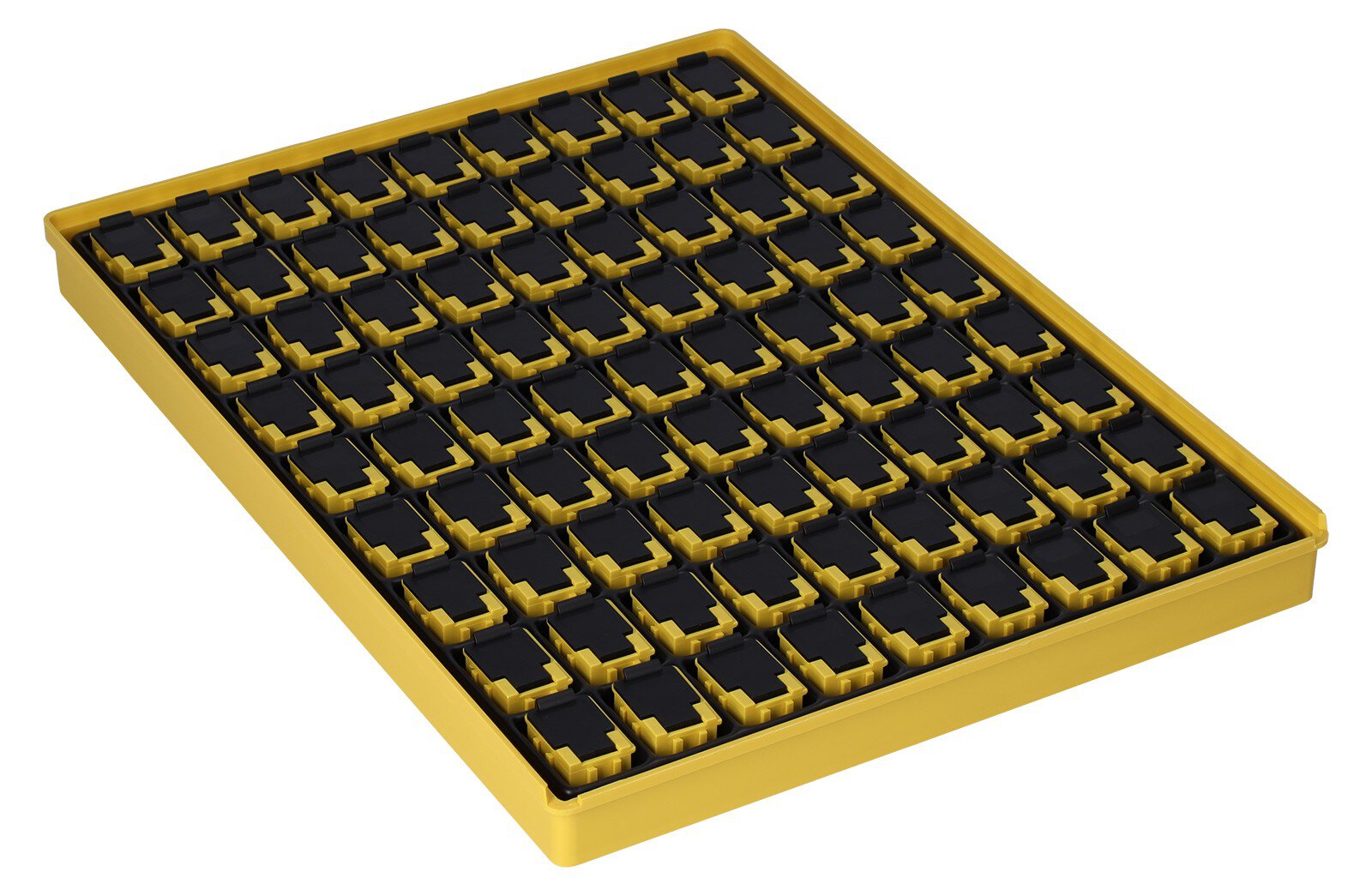 SMD drawer 340/22 incl. 81x SMD box N1 with ESD cover and TZ insert, yellow/black #zoom-2