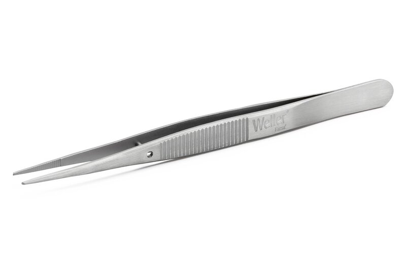 20AS Precision tweezers, fine, straight, inside serrated tips , 108 mm #3