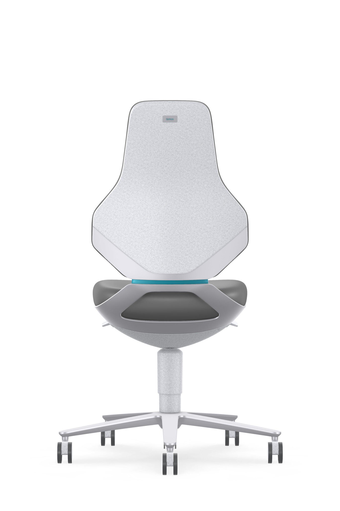 ESD cleanroom TEXON 2 industrial swivel chair, with castors, faux leather Magic gray #zoom-2