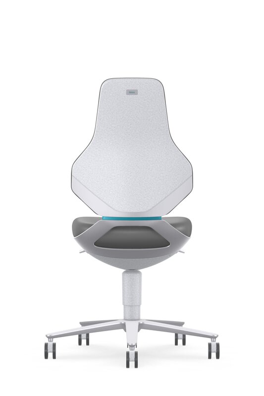 ESD cleanroom TEXON 2 industrial swivel chair, with castors, faux leather Magic gray #2