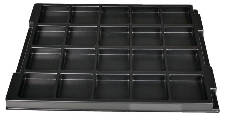 ESD insert for Euro box 1 and 2, 7 wells, 362 x 263 x 43 mm #1
