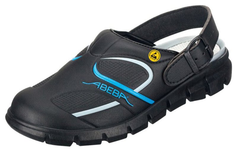 ESD Clogs black/blue, Dynamic print, size 45