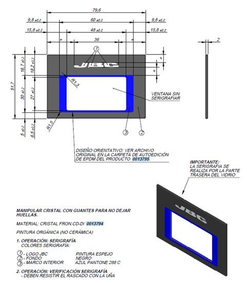 Bedrucktes Displayglas für CD/DI #zoom-1