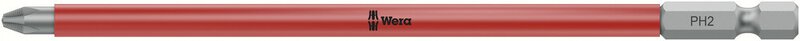 Cross-recess bit with hose sheathing, magnetized, PH 2 x 200 mm #2