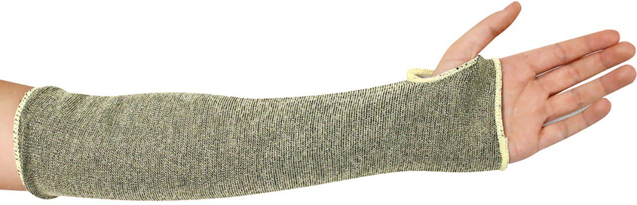 Hygostar cut protection cuff with thumb loop for industry, 45 cm, seamless knitted #zoom-1