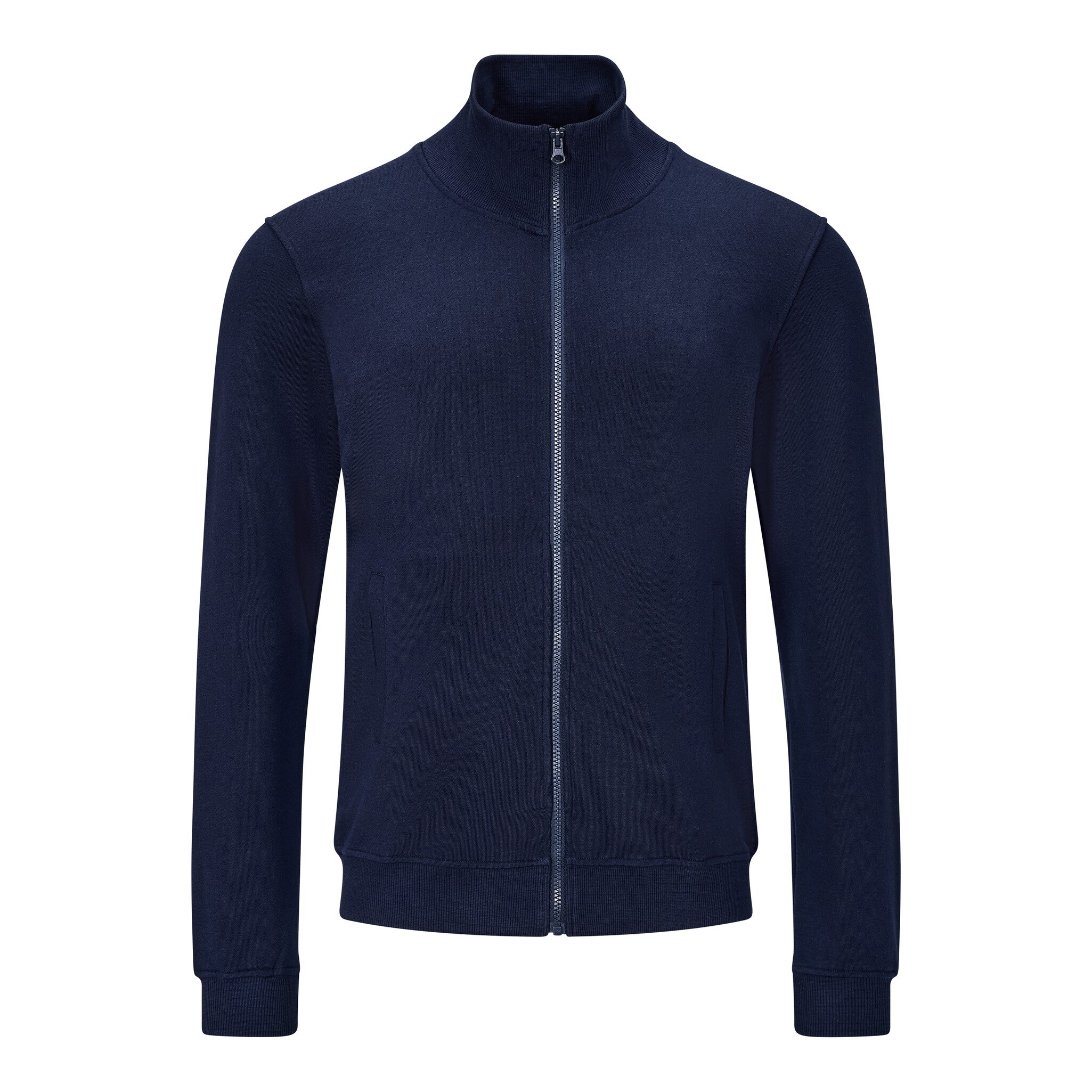 ESD Sweatjacke mit Zipper, marine blau, L, Comfort-Fit #zoom-1