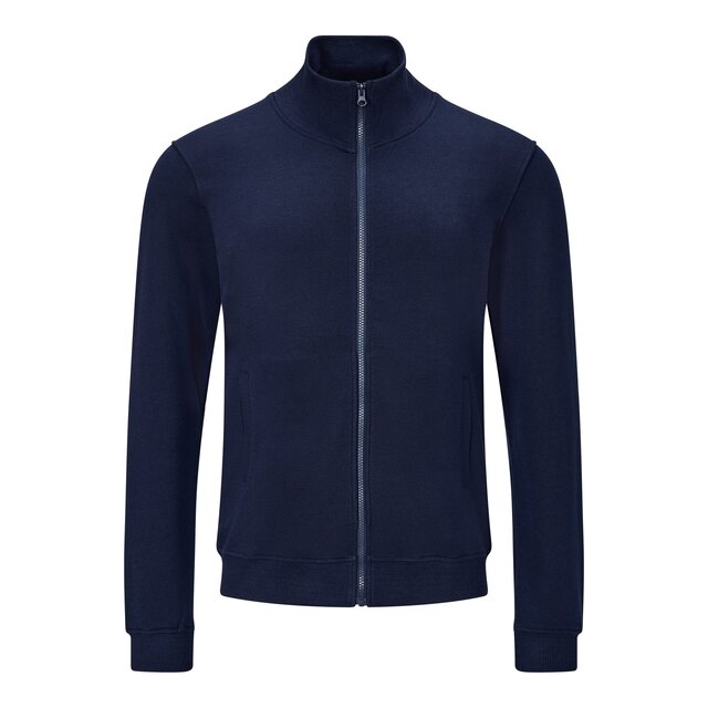 ESD Sweatjacke mit Zipper, marine blau, Comfort-Fit