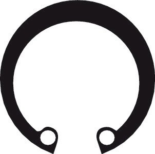 Pince pour circlips intérieurs avec mâchoires droites, brunie 150 mm #zoom-2