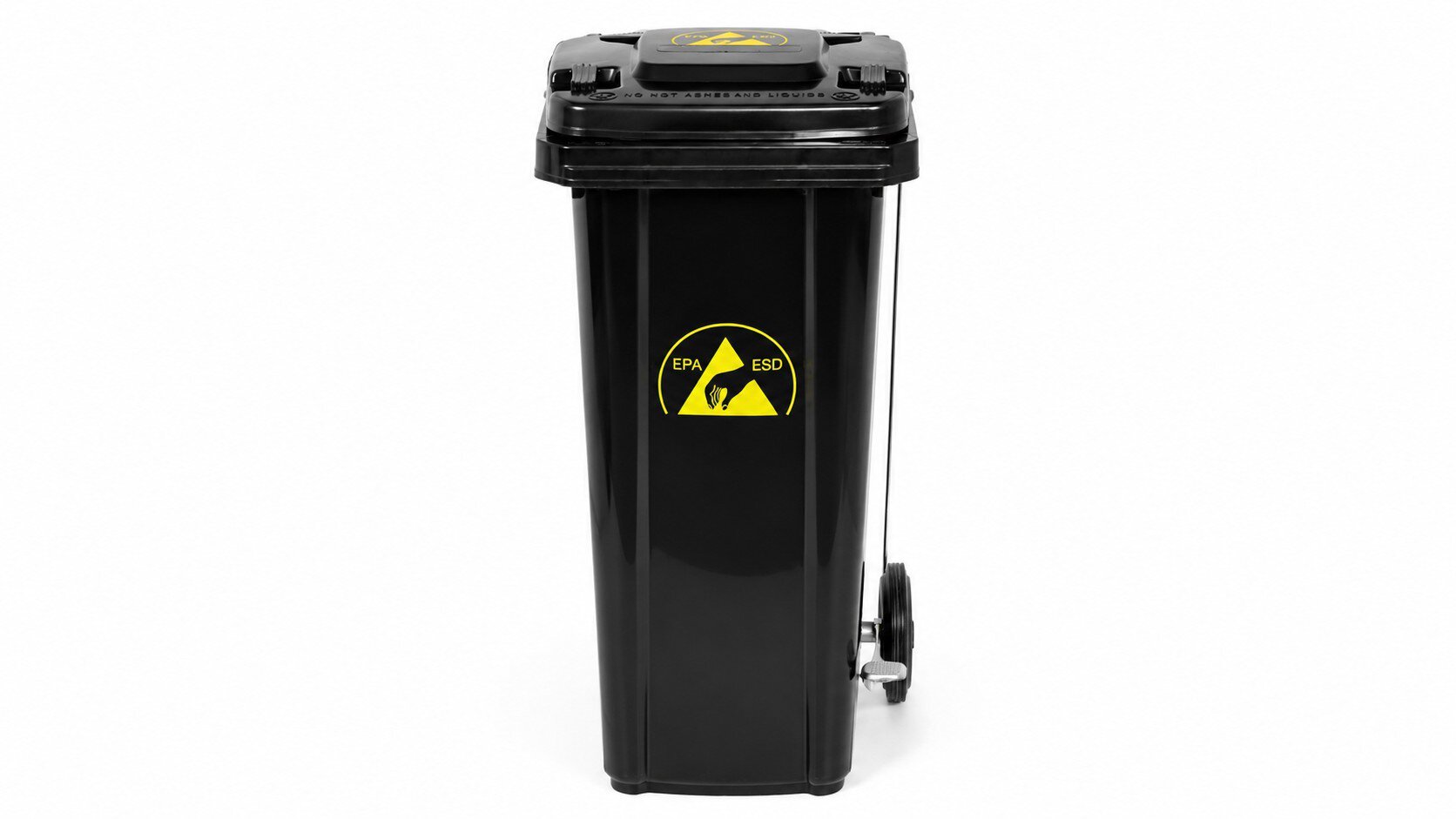 ESD waste garbage can, 120 liters, black #zoom-2