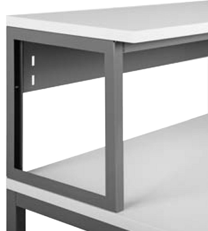 Table top frame Basic, grey, hard laminate, 1200x400x400mm