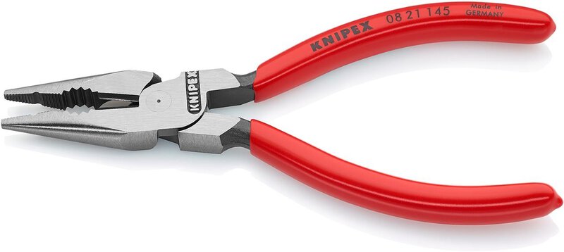 Pinze combinate a punta, atramentate nere, rivestite in plastica, 145 mm #2