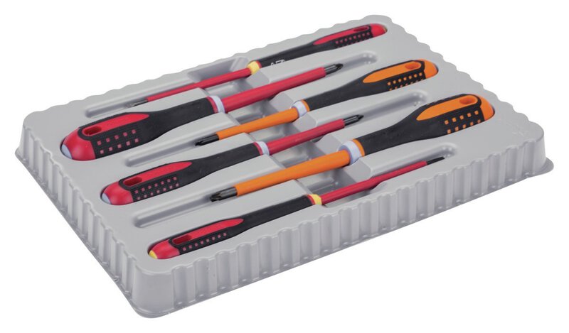 Satz gemäß VDE isolierte ERGO™-Schraubendreher mit 3-Komponenten-Griff für Schlitz- und Pozidriv-Kombi-Schrauben, 6-teilig #1