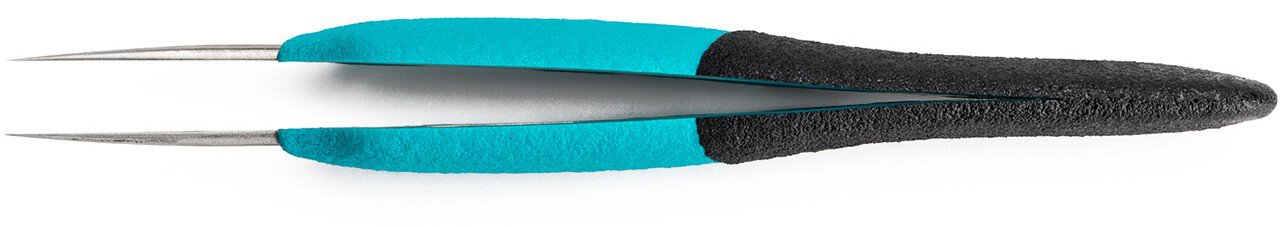 ESD Ergonomiczna pęseta precyzyjna, proste, bardzo drobne końcówki, 120 mm #zoom-3