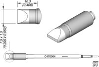 Lötspitze meißelförmig, 7,5 x 1,5 mm, C470004 #thumbnail-1