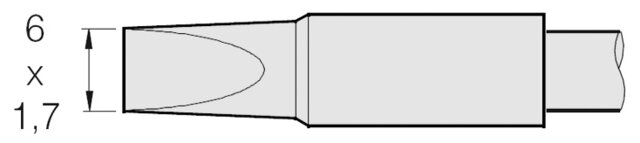 Soldeerstift beitelvormig, 6 x 1,7 mm, C470015