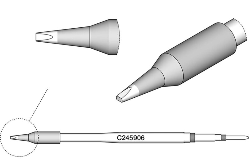 punta di saldatura a forma di scalpello, 1,2 x 0,7 mm #2