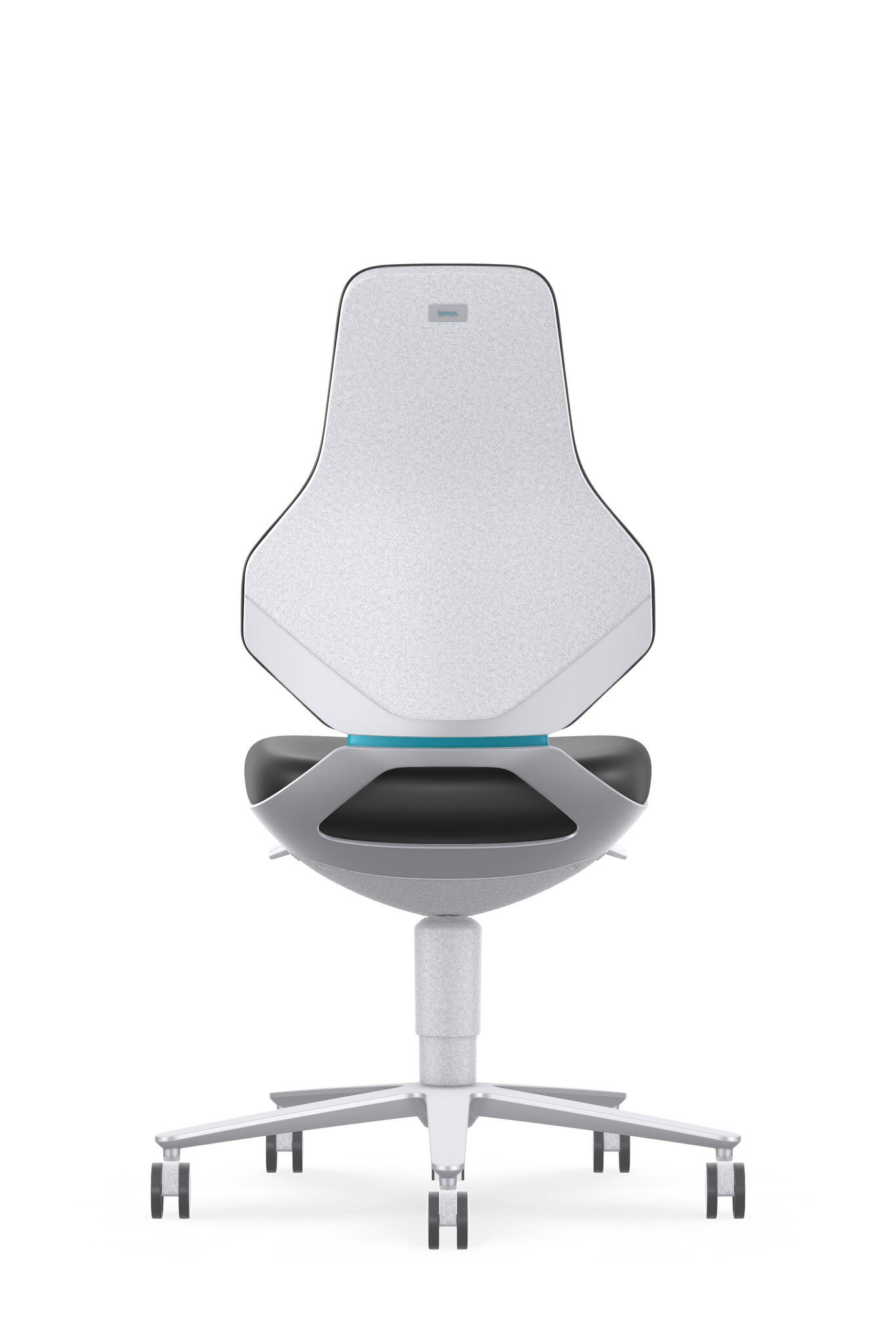 ESD cleanroom TEXON 2 industrial swivel chair, with castors, faux leather Magic black #zoom-2
