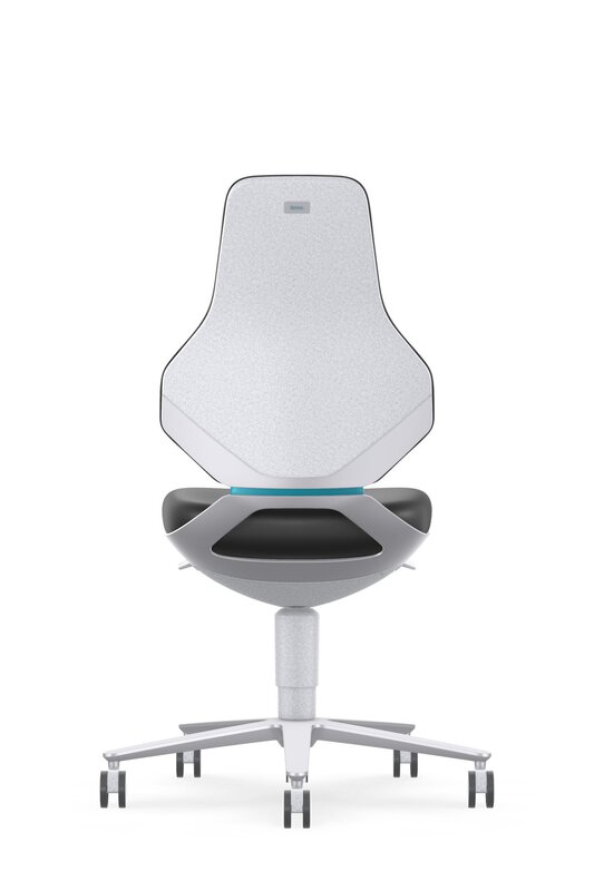 ESD cleanroom TEXON 2 industrial swivel chair, with castors, faux leather Magic black #2