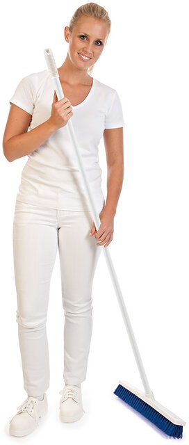 HygoClean hygienic handle, handle white glass fibre handle, 140 cm